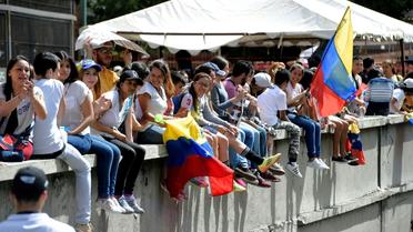 Des manifestants anti-gouvernementaux, le 16 juillet 2017 à Caracas  [JUAN BARRETO                         / AFP]