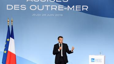 Discours d'Emmanuel Macron aux "Assises des outre-mer" à Paris le 28 juin 2018 [BERTRAND GUAY / POOL/AFP]