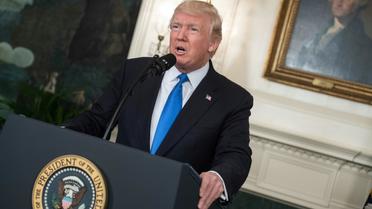 Le président américain Donald Trump, le 14 juin 2017 à la Maison Blanche, à Washington [NICHOLAS KAMM / AFP]