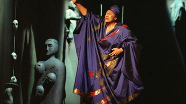 La soprano américaine Jessye Norman se produit au théâtre du Châtelet à Paris, le 3 octobre 2002 [Pierre-Franck COLOMBIER / AFP/Archives]
