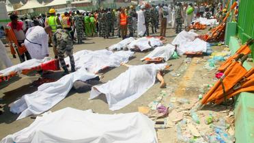 Des corps de victimes de la bousculade de La Mecque, le 24 septembre 2015 en Arabie saoudite [ / AFP/Archives]
