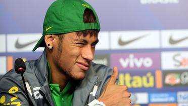 Le joueur brésilien Neymar lors d'une conférence de presse, le 28 juin 2013 à Rio de Janeiro [Nelson Almeida / AFP]