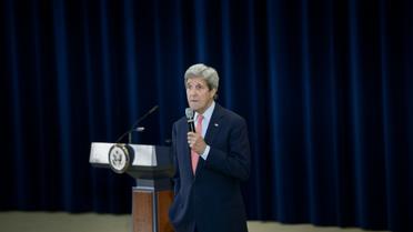 John Kerry, le chef de la diplomatie américaine, le 28 avril à Washington [Brendan Smialowski / AFP]