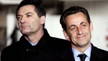 Patrick Devedjian et Nicolas Sarkozy, à Toulon, le 7 février 2007 [Thomas Coex / AFP/Archives]