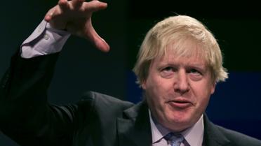 Discours de Boris Johnson, alors ministre des Affaires étrangères, devant la Chambre de commerce britannique à Londres en février 2017 [Daniel LEAL-OLIVAS / AFP/Archives]