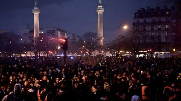 Des manifestants contre la réforme des retraites, place de la Nation à Paris le 17 décembre 2019 [Philippe LOPEZ / AFP]