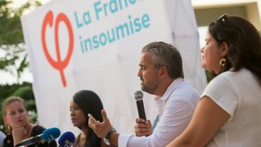 Alexis Corbière, membre de la France insoumise lors des journées d'été du parti à Marseille, le 25 août 2017 [BERTRAND LANGLOIS / AFP]