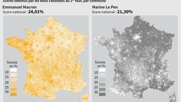 Macron-Le Pen: un duel, deux France [Laurence SAUBADU, Simon MALFATTO / AFP]