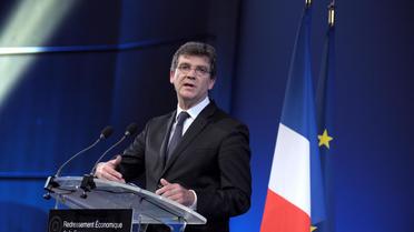 Le ministre français de l'Economie Arnaud Montebourg le 10 juillet 2014 à Paris présentant son plan de redressement économique [Eric Piermont / AFP/Archives]