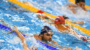 Florent Manaudou à l'entraînement à l'Olympic Aquatics Stadium le 4 août 2016 à Rio [GABRIEL BOUYS / AFP]