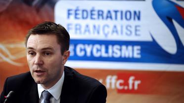 Le président de la Fédération française de cyclisme David Lappartient lors d'une conférence de presse à Rosny-sous-Bois, le 6 février 2013 [Lionel Bonaventure / AFP/Archives]