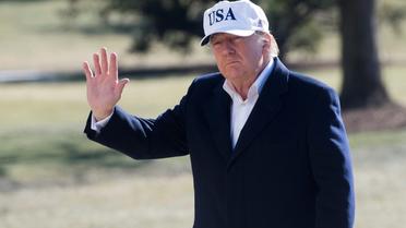 Donald Trump de retour à la Maison Blanche le 07 janvier 2018 après avoir passé le week-end dans la résidence de Campd David [SAUL LOEB / AFP]
