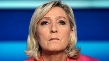La présidente du Rassemblement National (RN) Marine Le Pen, avant le débat de France 2, à Saint-Cloud, le 22 mai 2019 [Lionel BONAVENTURE / AFP]