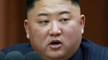 Le dirigeant nord-coréen Kim Jong Un le 12 avril 2019 à Pyongyang [KCNA VIA KNS / KCNA VIA KNS/AFP/Archives]