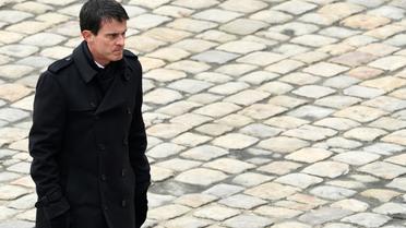 Le Premier ministre, Manuel Valls, le 27 novembre 2015 lors de l'hommage national aux victimes des attentats de Paris [MIGUEL MEDINA / AFP]