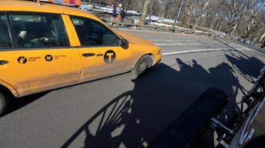 Un taxi longe Central Park à New York le 26 février 2014  [Stan Honda / AFP/Archives]