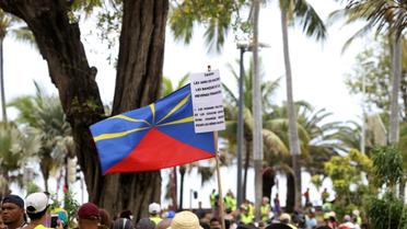 Un rassemblement de "gilets jaunes" à Saint-Denis de la Réunion, le 24 novembre 2018 [Richard BOUHET / AFP]