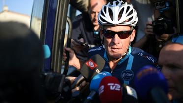 Lance Armstrong, le 16 juillet 2015, au Vernet (sud-ouest) [STEPHANE DE SAKUTIN / AFP/Archives]
