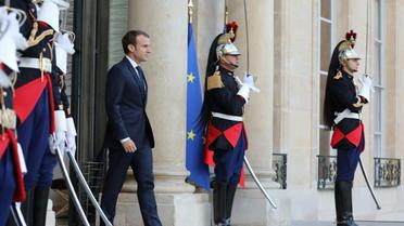 Emmanuel Macron, le 6 novembre 2017  à l'Elysée, reçoit lundi et mardi les principaux responsables politiques [ludovic MARIN / AFP/Archives]
