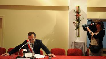 Robert Ménard, maire de Béziers, lors de son premier conseil municipal, le 4 avril 2014 [Sylvain Thomas / AFP/Archives]