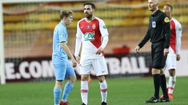 La recrue de l'AS Monaco Cesc Fabregas lors du match perdu en Coupe de France face à Metz, le 22 janvier 2019 à Louis-II [VALERY HACHE / AFP]