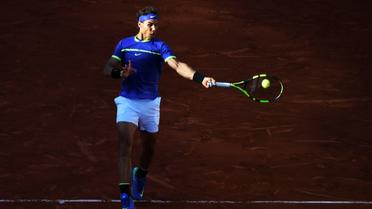 L'Espagnol Rafael Nadal face à l'Autrichien Dominic Thiem, en demi-finales de Roland-Garros, le 9 juin 2017 [FRANCOIS XAVIER MARIT / AFP]