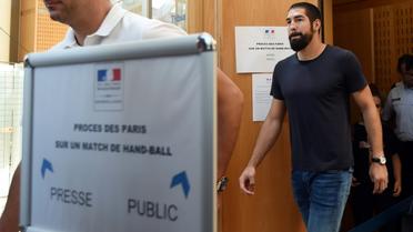 Le handballer Nikola Karabatic au tribunal correctionnel de Montpellier, pour son jugement en première instance, le 17 juillet 2015 [ANNE-CHRISTINE POUJOULAT / AFP/Archives]