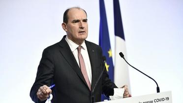 Le Premier ministre Jean Castex annonce les nouvelles mesures de restriction sanitaires lors d'une conférence de presse, lundi 27 décembre à l'hôtel de Matignon, Paris [STEPHANE DE SAKUTIN / AFP]