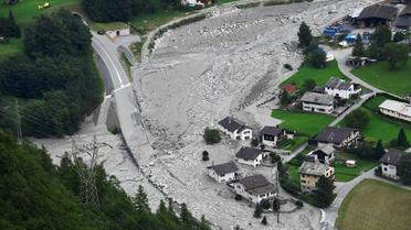 Photo prise le 24 août du village de Bondo en Suisse après un glissement de terrain [MIGUEL MEDINA / AFP/Archives]