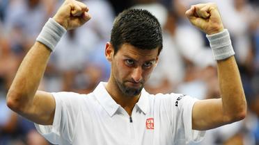 Novak Djokovic à l'issue de sa victoire sur Gaël Monfils en demi-finale de l'US Open, le 9 septembre 2016 [Alex Goodlett / Getty/AFP]