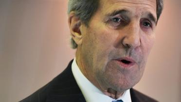 Le secrétaire d'Etat américain, John Kerry, le 11 décembre 2015 à la COP21 à Paris [MANDEL NGAN / POOL/AFP]