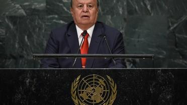 Le président du Yémen Abd Rabbo Mansour Hadi à la tribune de l'ONU, à New York, le 23 septembre 2016 [TIMOTHY A. CLARY / AFP/Archives]