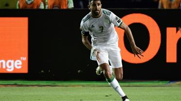 L'attaquant de l'Algérie Riyad Mahrez buteur lors de la qualification en finale de la CAN le 14 juillet 2019 [JAVIER SORIANO / AFP]