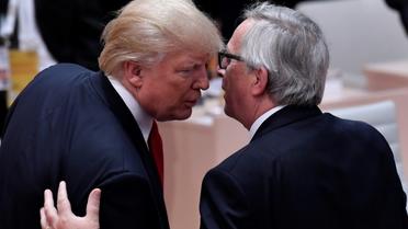 Le président américain Donald Trump et le président de la Commission européenne Jean-Claude Juncker, le 8 juillet 2017 à Hambourg [John MACDOUGALL / AFP/Archives]