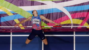 L'athlète russe Danil Lysenko, lors des Championnats du monde d'athlétisme indoor de Birmingham, au Royaume-Uni, le 1er mars 2018 [Adrian DENNIS / AFP/Archives]