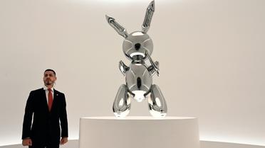 Le "Rabbit" de Koons à Christie's à New York, le 3 mai 2019 [TIMOTHY A. CLARY / AFP/Archives]