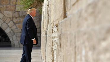 Le président américain Donald Trump devant le Mur des Lamentations à Jérusalem, le 22 mai 2017  [MANDEL NGAN / AFP/Archives]