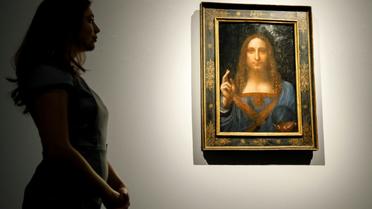 Le tableau "Salvator Mundi" de Léonard de Vinci exposé à Londres le 22 octobre 2017  [Tolga Akmen / AFP/Archives]
