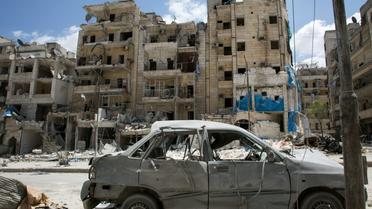 L'hôpital al-Qods à Alep en Syrie, frappé par un bombardement aérien le 28 avril 2016 [KARAM AL-MASRI / AFP/Archives]