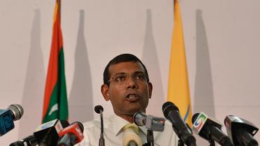 L'ancien président et candidat à la présidence des Maldives Mohamed Nasheed donne une conférence de presse à Malé le 10 novembre 2013 [Ishara S. Kodikara / AFP]