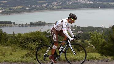 Le Français Jean-Christophe Péraud (AG2R La Mondiale), lors de la 17e étape, le 17 juillet 2013 entre Embrun et Chorges [Joël Saget / AFP]