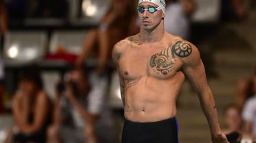 La nageur français Frédérick Bousquet, lors des séries du 50 m papillon [Javier Soriano / AFP]