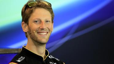 Le pilote Français Romain Grosjean le 22 août 2013 en conférence de presse avant le GP de Belgique à Spa-Francorchamps [Alexander Klein / AFP]