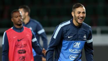 L'attaquant de l'équipe de France Karim Benzema lors d'un entraînement, le 5 septembre 2013 à Clairefontaine [Franck Fife / AFP]