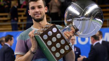Le Bulgare Grigor Dimitrov, vainqueur du tournoi de Stockholm, le 20 octobre 2013 [Jonathan Nackstrand / AFP]