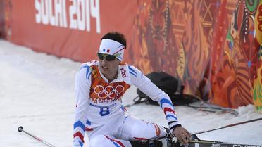 Le Français Jason Lamy Chappuis à l'issue des 10 km de ski de fond du combiné nordique aux JO de Sotchi, le 12 février 2014 [ / AFP]