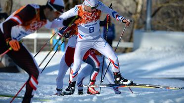 Jason Lamy Chappuis concourt lors du combiné nordique, le 12 février 2014 sur la piste olympique de Rosa Khoutor, près de Sotchi  [Peter Parks / AFP/Archives]