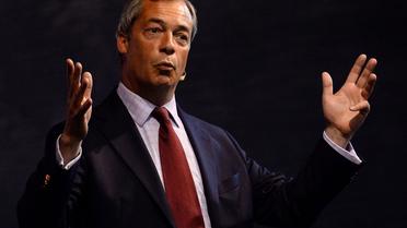 Le chef de l'Ukip britannique Nigel Farage le 31 mai 2014 à Newark upon Trent au Royaume-Uni [Andrew Yates / AFP]