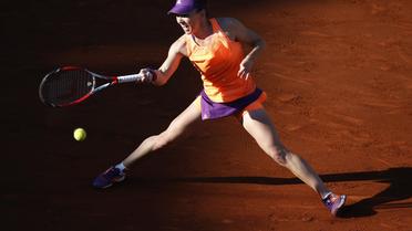 La Roumaine Simona Halep en demi-finale de Roland-Garros face à l'Allemande Andrea Petkovic, le 5 juin 2014 à Paris [ / AFP]