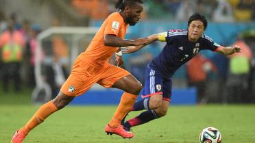 Le capitaine ivoirien Didier Drogba durant le match contre le Japon à Recife, le 14 juin 2014 [Javier Sorano / AFP]